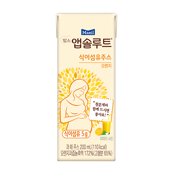 맘스 앱솔루트 식이섬유주스 오렌지